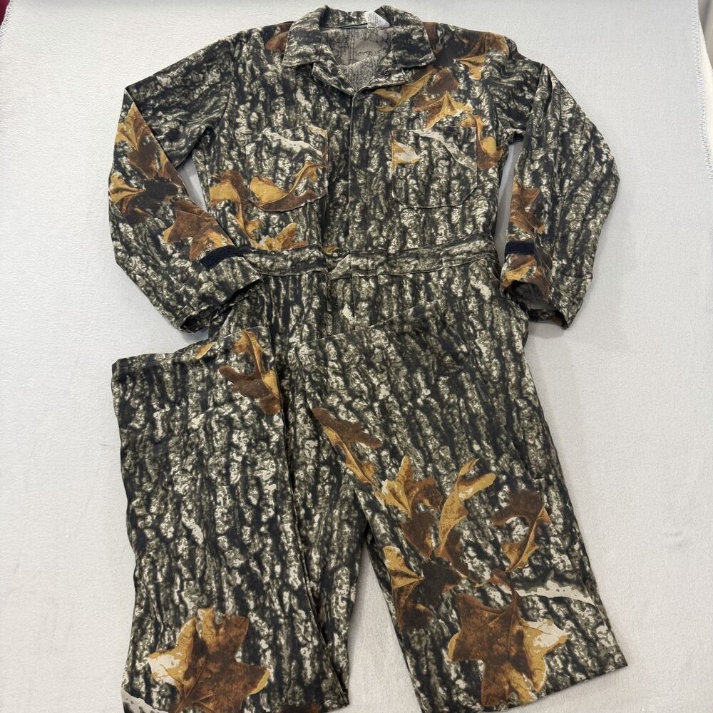 Cabelas Timber Ghost Camo Hunting Coveralls Mens Medium Tall Vintage USA